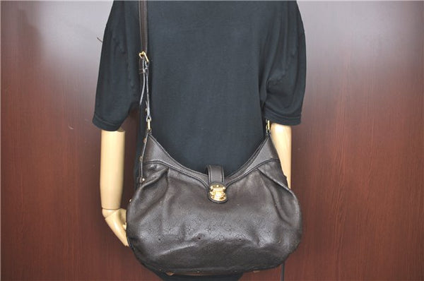 Authentic Louis Vuitton Mahina XS Shoulder Bag Dark Brown M95972 LV J2308