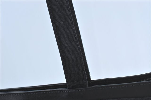 Authentic Salvatore Ferragamo Vara Leather Shoulder Tote Bag Navy Blue SF J2331