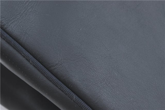 Authentic Salvatore Ferragamo Vara Leather Shoulder Tote Bag Navy Blue SF J2331