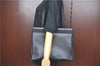 Authentic Salvatore Ferragamo Vara Leather Shoulder Tote Bag Navy Blue SF J2331