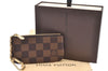 Authentic Louis Vuitton Damier Pochette Cles Coin Case Purse N62658 LV Box J2356
