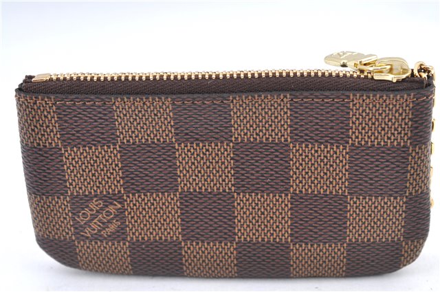 Authentic Louis Vuitton Damier Pochette Cles Coin Case Purse N62658 LV Box J2356