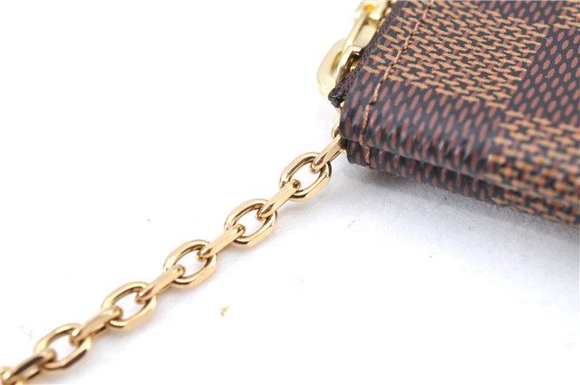 Authentic Louis Vuitton Damier Pochette Cles Coin Case Purse N62658 LV Box J2356