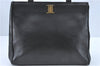 Authentic Salvatore Ferragamo Vara Leather Shoulder Tote Bag Navy Blue SF J2408