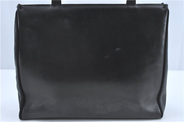 Authentic Salvatore Ferragamo Vara Leather Shoulder Tote Bag Navy Blue SF J2408