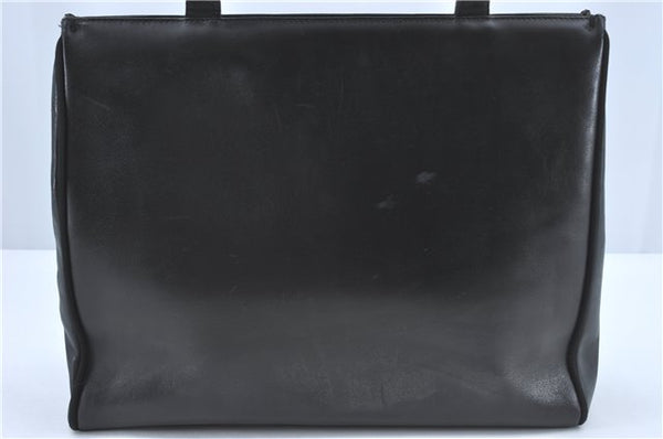 Authentic Salvatore Ferragamo Vara Leather Shoulder Tote Bag Navy Blue SF J2408
