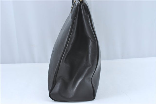Authentic Salvatore Ferragamo Vara Leather Shoulder Tote Bag Navy Blue SF J2408