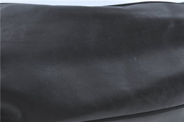 Authentic Salvatore Ferragamo Vara Leather Shoulder Tote Bag Navy Blue SF J2408