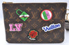 Authentic Louis Vuitton Patches City Clutch Hand Bag Purse M63447 LV Box J2417