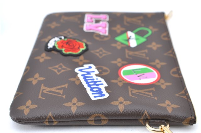 Authentic Louis Vuitton Patches City Clutch Hand Bag Purse M63447 LV Box J2417