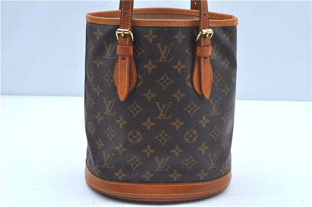 Authentic Louis Vuitton Monogram Bucket PM Shoulder Tote Bag M42238 LV J2427