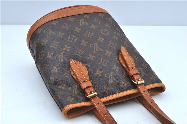 Authentic Louis Vuitton Monogram Bucket PM Shoulder Tote Bag M42238 LV J2427