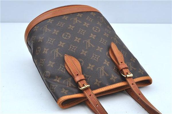Authentic Louis Vuitton Monogram Bucket PM Shoulder Tote Bag M42238 LV J2427