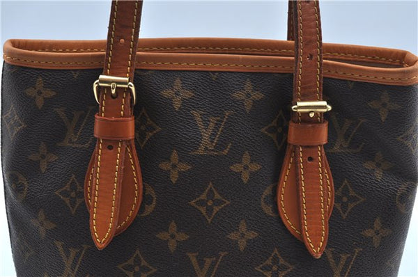 Authentic Louis Vuitton Monogram Bucket PM Shoulder Tote Bag M42238 LV J2427