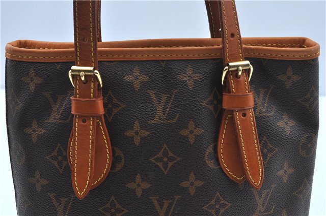 Authentic Louis Vuitton Monogram Bucket PM Shoulder Tote Bag M42238 LV J2427
