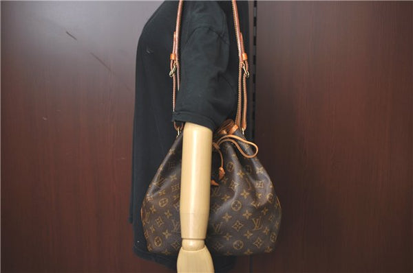 Authentic Louis Vuitton Monogram Petit Noe Shoulder Bag M42226 LV J2429