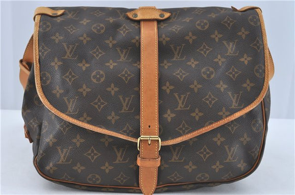 Authentic Louis Vuitton Monogram Saumur 35 Shoulder Cross Bag M42254 LV J2440