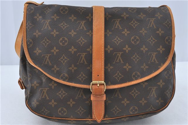 Authentic Louis Vuitton Monogram Saumur 35 Shoulder Cross Bag M42254 LV J2440