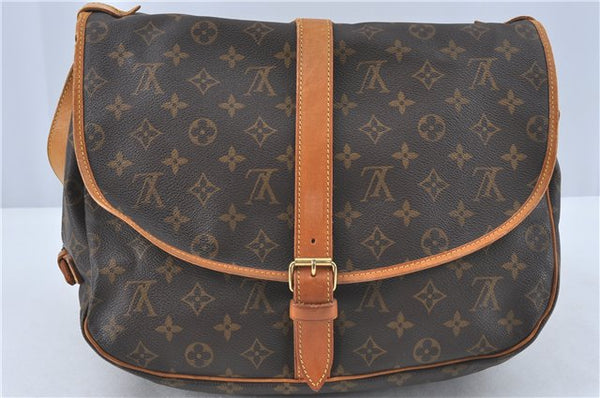 Authentic Louis Vuitton Monogram Saumur 35 Shoulder Cross Bag M42254 LV J2440