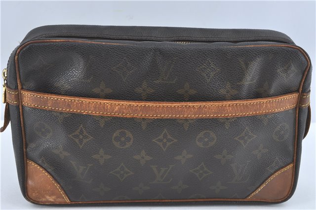 Authentic Louis Vuitton Monogram Compiegne 28 Clutch Hand Bag M51845 LV J2471