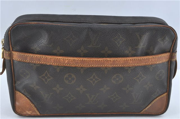 Authentic Louis Vuitton Monogram Compiegne 28 Clutch Hand Bag M51845 LV J2471