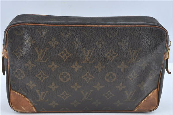 Authentic Louis Vuitton Monogram Compiegne 28 Clutch Hand Bag M51845 LV J2471