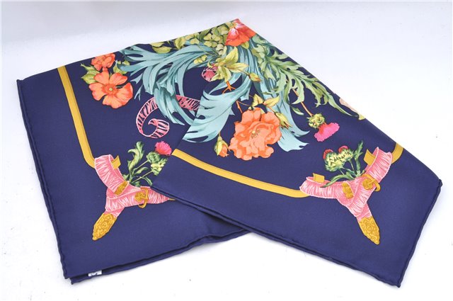 Authentic HERMES Petit Carre 40 Scarf Handkerchief 