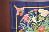 Authentic HERMES Petit Carre 40 Scarf Handkerchief "REGINA " Silk Navy J2473