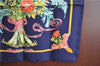 Authentic HERMES Petit Carre 40 Scarf Handkerchief "REGINA " Silk Navy J2473