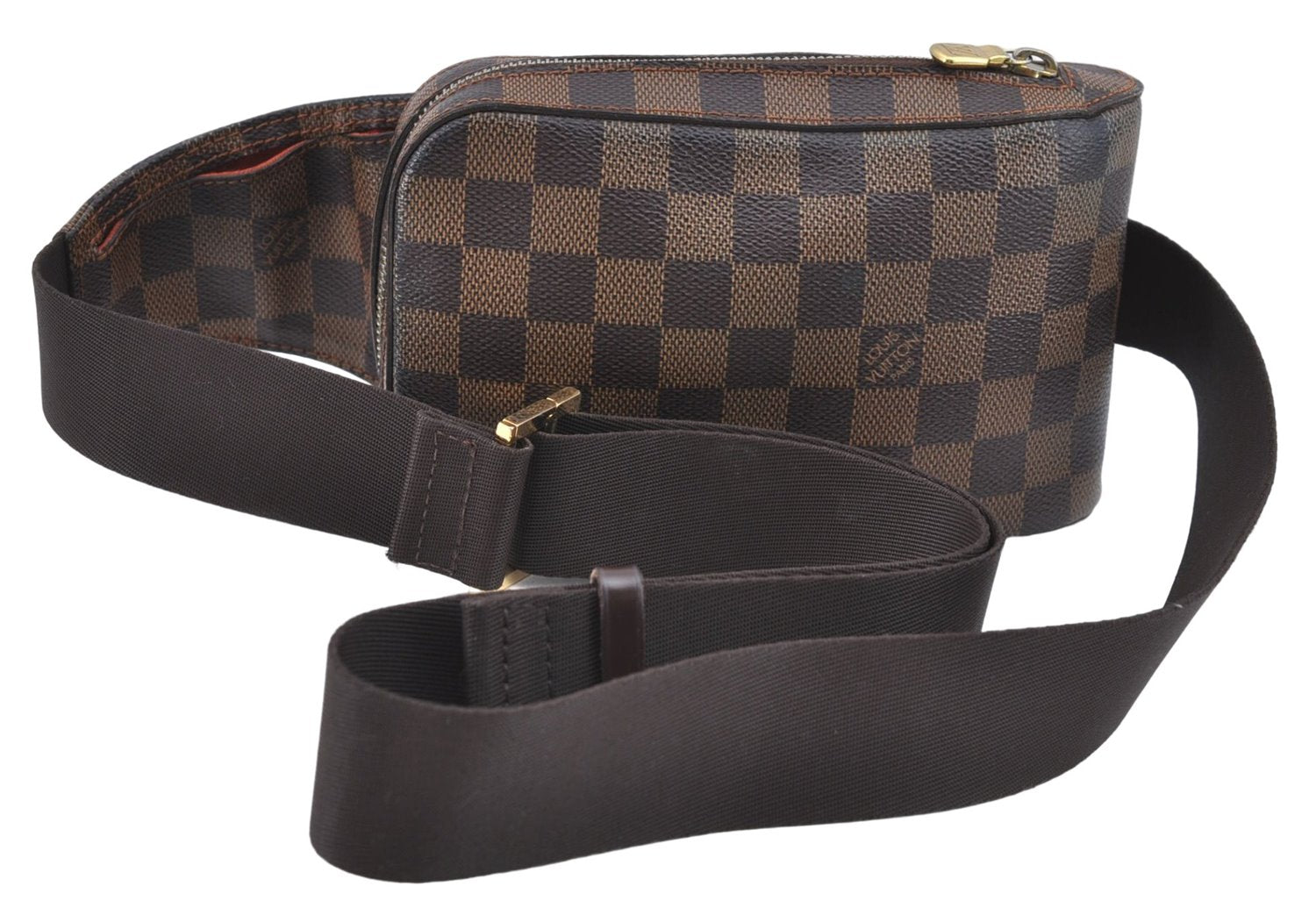 Authentic Louis Vuitton Damier Geronimos Waist Body Bag N51994 LV J2476
