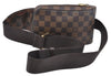 Authentic Louis Vuitton Damier Geronimos Waist Body Bag N51994 LV J2476