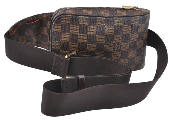 Authentic Louis Vuitton Damier Geronimos Waist Body Bag N51994 LV J2476