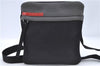 Authentic PRADA Sports Polyester Shoulder Cross Body Bag Purse Black J2479