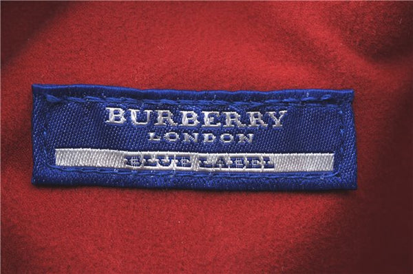 Authentic BURBERRY BLUE LABEL Shoulder Hand Bag Canvas Leather Beige J2480