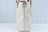Authentic GUCCI Shoulder Tote Bag Purse GG PVC Leather 139896 White Silver J2490