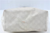 Authentic GUCCI Shoulder Tote Bag Purse GG PVC Leather 139896 White Silver J2490