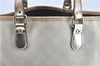 Authentic GUCCI Shoulder Tote Bag Purse GG PVC Leather 139896 White Silver J2490