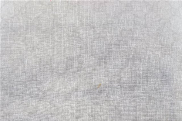 Authentic GUCCI Shoulder Tote Bag Purse GG PVC Leather 139896 White Silver J2490