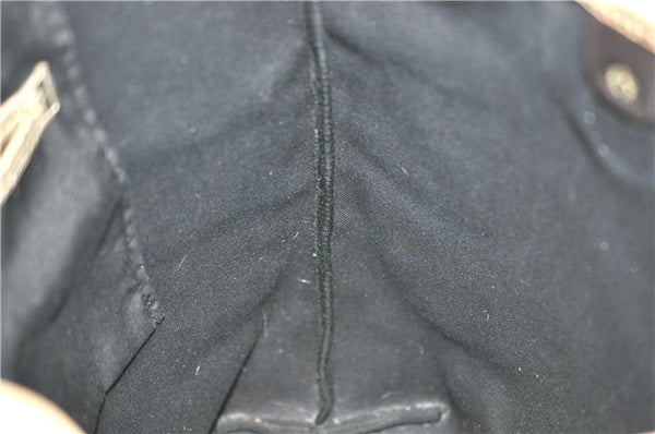 Authentic GUCCI Shoulder Tote Bag Purse GG PVC Leather 139896 White Silver J2490