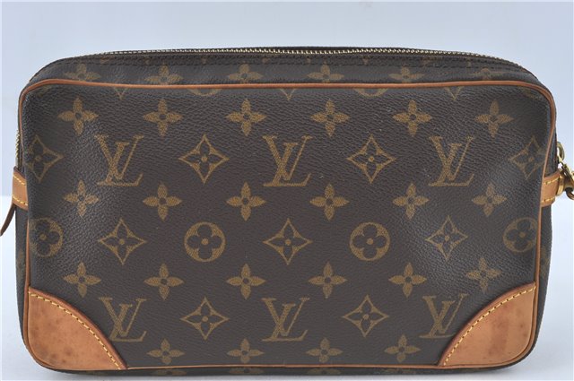 Authentic Louis Vuitton Monogram Marly Dragonne GM M51825 Clutch Hand Bag J2497