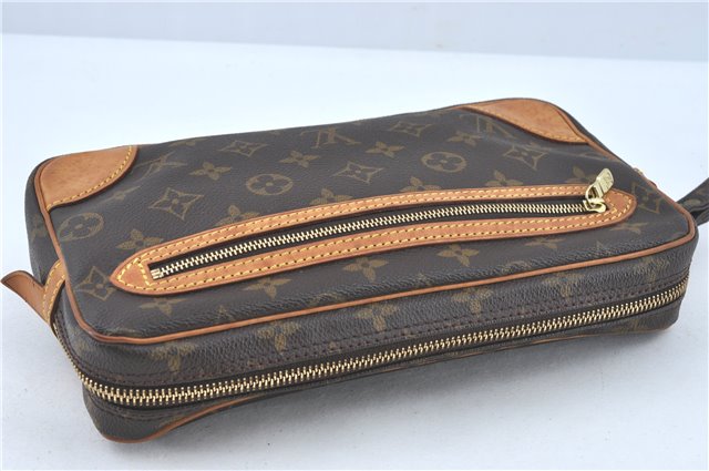 Authentic Louis Vuitton Monogram Marly Dragonne GM M51825 Clutch Hand Bag J2497