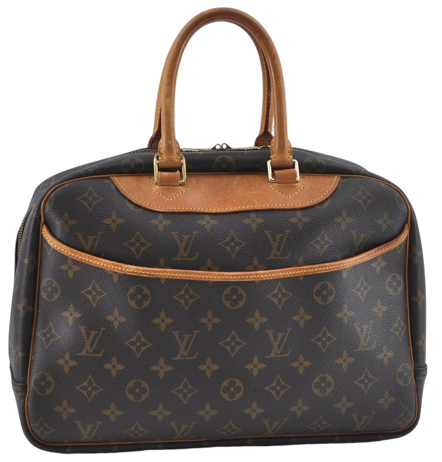 Authentic Louis Vuitton Monogram Deauville Hand Bag M47270 LV J2520