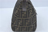 Authentic FENDI Zucca Shoulder Hand Bag Purse Canvas Leather Brown J2536