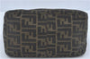 Authentic FENDI Zucca Shoulder Hand Bag Purse Canvas Leather Brown J2536