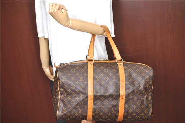 Authentic Louis Vuitton Monogram Sac Souple 45 Hand Boston Bag M41624 LV J2537