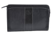 Authentic BURBERRY Vintage Leather Clutch Bag Purse Black J2539