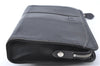 Authentic BURBERRY Vintage Leather Clutch Bag Purse Black J2539