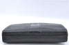 Authentic BURBERRY Vintage Leather Clutch Bag Purse Black J2539