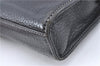 Authentic BURBERRY Vintage Leather Clutch Bag Purse Black J2539