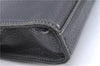 Authentic BURBERRY Vintage Leather Clutch Bag Purse Black J2539